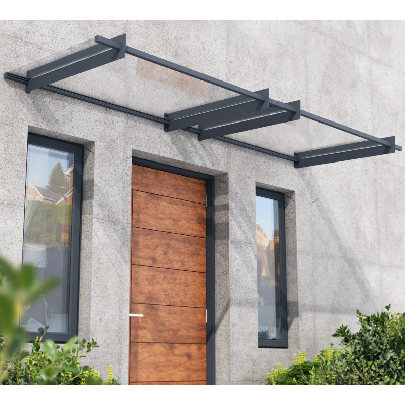 Marquise porte d'entrée transparente Nancy™ 3000 - Palram - Canopia