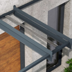 Marquise porte d'entrée transparente Nancy™ 3000 - Palram - Canopia