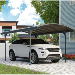 Carport Victoria 5000 en alu gris et polycarbonate bronze - Palram