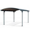 Carport Victoria 5000 en alu gris et polycarbonate bronze - Palram