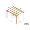 Pergola adossée 400x300cm - bois lamellé-collé - Cádiz - Maderland