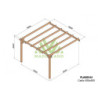 Pergola adossée 400x400cm - bois lamellé-collé - Cádiz - Maderland