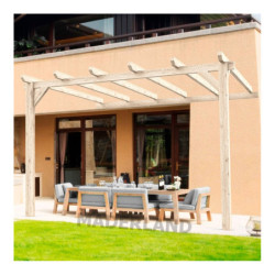 Pergola adossée 500x400cm - bois lamellé-collé - Cádiz - Maderland