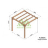 Pergola adossée 300x300cm - bois lamellé-collé - Burgos - Maderland