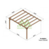 Pergola adossée 500x400cm - bois lamellé-collé - Palma - Maderland