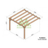 Pergola adossée 400x400cm - bois lamellé-collé - Sevilla - Maderland