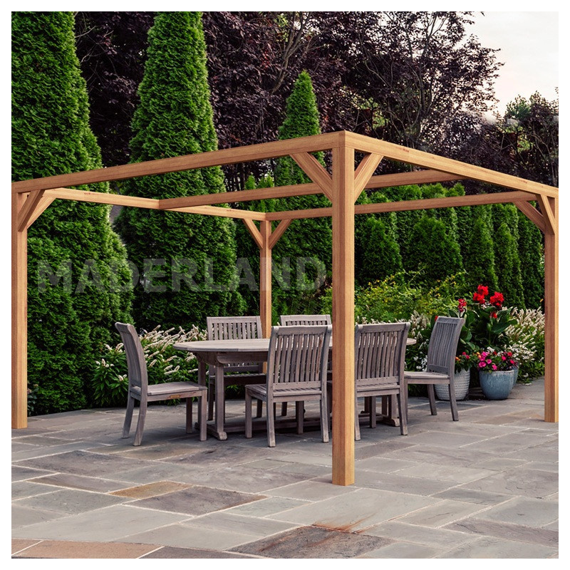 Pergola autoportante 250x250cm - lamellé-collé - Tarragona - Maderland