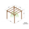 Pergola autoportante 300x300cm - lamellé-collé - Sitges - Maderland
