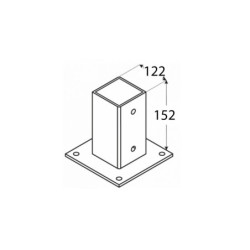 Support à visser pour pergolas et carports Maderland 120x120mm