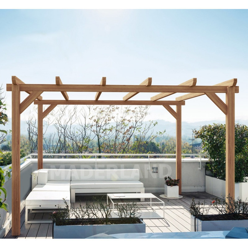 Pergola autoportante 400x300cm - lamellé-collé - Sitges - Maderland