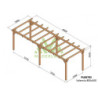 Pergola autoportante 800x300cm - lamellé-collé - Valencia - Maderland