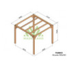 Pergola autoportante 300x300cm - lamellé-collé - Alicante - Maderland