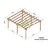 Pergola autoportante 600x500cm - lamellé-collé - Marsella - Maderland
