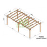 Pergola autoportante 800x400cm - lamellé-collé - Marsella - Maderland