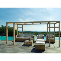 Pergola autoportante 600x400cm - lamellé-collé - Granada - Maderland