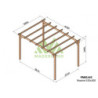 Pergola autoportante 420x300cm - traité autoclave - Madrid - Maderland