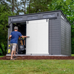 Abri en polyéthylène 25mm 7,30m² Modern gris foncé plancher SUNCAST