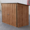 Abri à vélos - acier galvanisé - imitation bois - 2,05m² - Duramax
