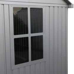 Abri en alu gris avec puits de lumière 4,33m² DURAMAX