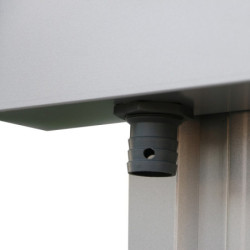 Abri en alu gris avec puits de lumière 4,33m² DURAMAX