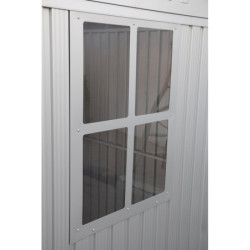 Abri en alu gris avec puits de lumière 4,33m² DURAMAX