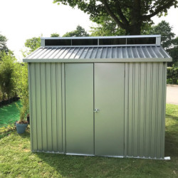 Abri en alu gris avec puits de lumière 4,33m² DURAMAX