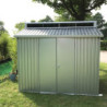 Abri en alu gris avec puits de lumière 4,33m² DURAMAX