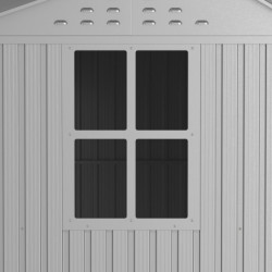 Abri en alu gris avec puits de lumière 5,33m² DURAMAX