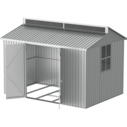 Abri en alu gris avec puits de lumière 5,33m² DURAMAX