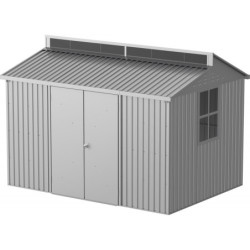 Abri en alu gris avec puits de lumière 5,33m² DURAMAX