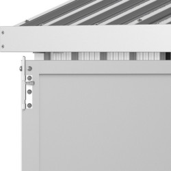 Abri en alu gris avec puits de lumière 7,27m² DURAMAX