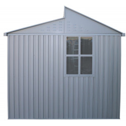 Abri en alu gris avec puits de lumière 7,27m² DURAMAX