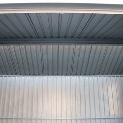 Abri en alu gris avec puits de lumière 7,27m² DURAMAX