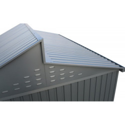 Abri en alu gris avec puits de lumière 7,27m² DURAMAX