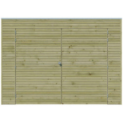 Garage Qube 15,3m² en bois traité autoclave 27mm Gardenas