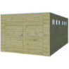 Garage Qube 15,3m² en bois traité autoclave 27mm Gardenas