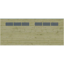 Garage Qube 15,3m² en bois traité autoclave 27mm Gardenas