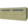 Garage Qube 15,3m² en bois traité autoclave 27mm Gardenas