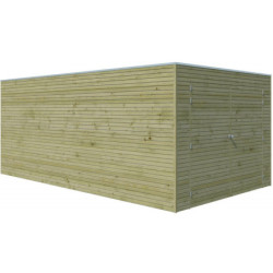 Garage Qube 15,3m² en bois traité autoclave 27mm Gardenas