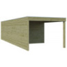 Garage Qube 15,3m² en bois traité 27mm + extension 300cm Gardenas