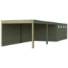 Garage Qube 15,3m² en bois traité 27mm + extension 600cm Gardenas