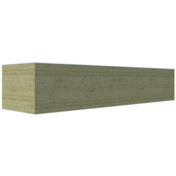 Garage Qube 15,3m² en bois traité 27mm + extension 600cm Gardenas