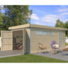 Garage Kasuko 17,39m² bois + profils de coins en alu - Gardenas