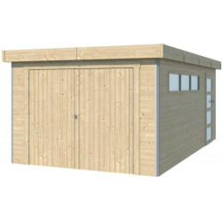 Garage Kasuko 17,39m² bois + profils de coins en alu - Gardenas