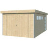 Garage Kasuko 17,39m² bois + profils de coins en alu - Gardenas