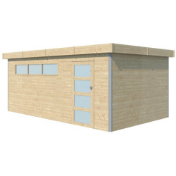 Garage Kasuko 17,39m² bois + profils de coins en alu - Gardenas