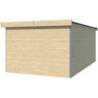 Garage Kasuko 17,39m² bois + profils de coins en alu - Gardenas