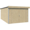 Garage Kasuko 17,39m² bois + profils de coins en alu - Gardenas