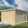 Garage Oregon 16,41m² bois avec emboitement 3D - Gardenas