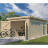 Garage Oregon 16,41m² bois avec emboitement 3D - Gardenas